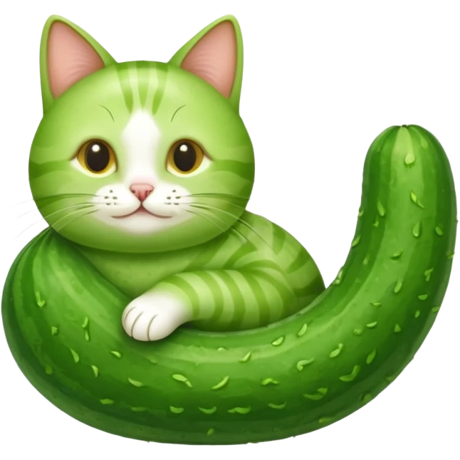 Cucumber cat emoji