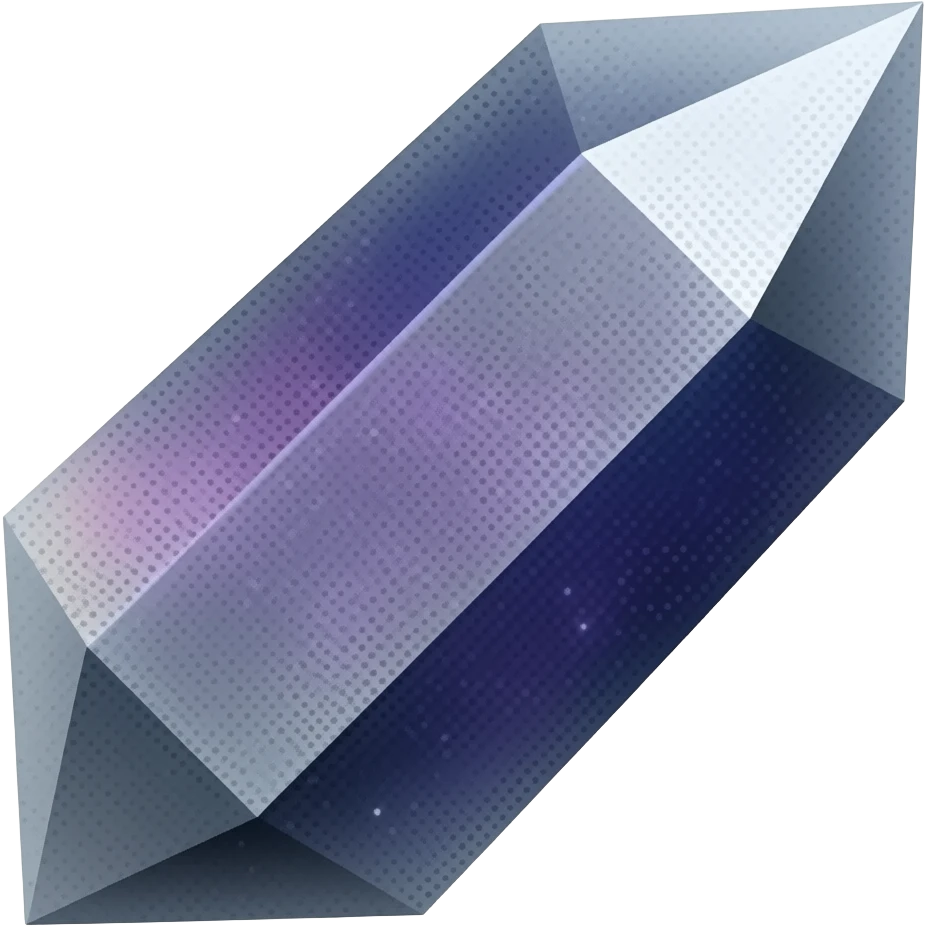 black-silver iridescent nebula crystal shard emoji