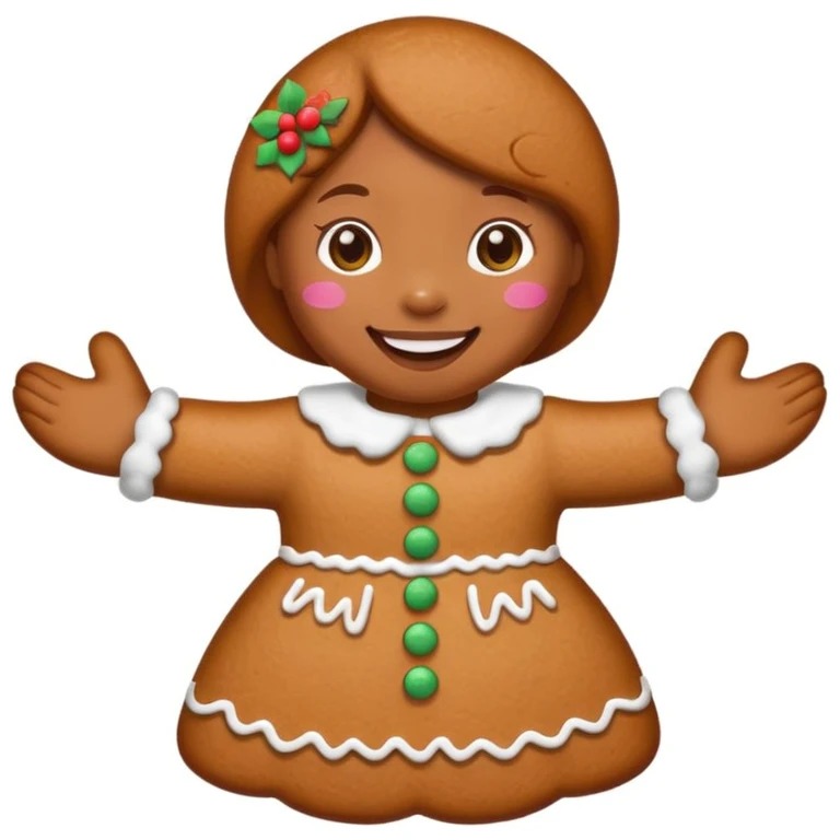 Gingerbread woman emoji