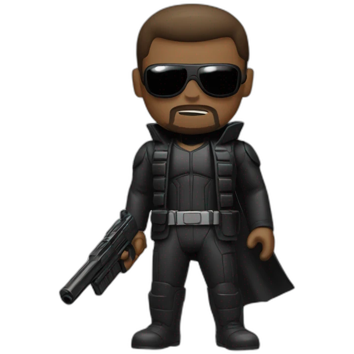 Nick Fury with a gun emoji