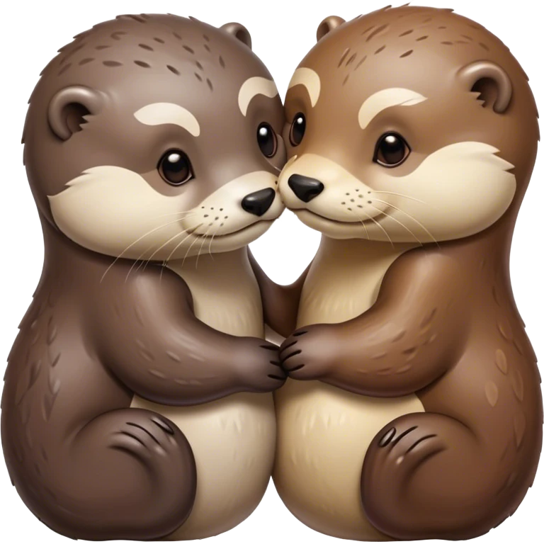 Kissing otters  emoji