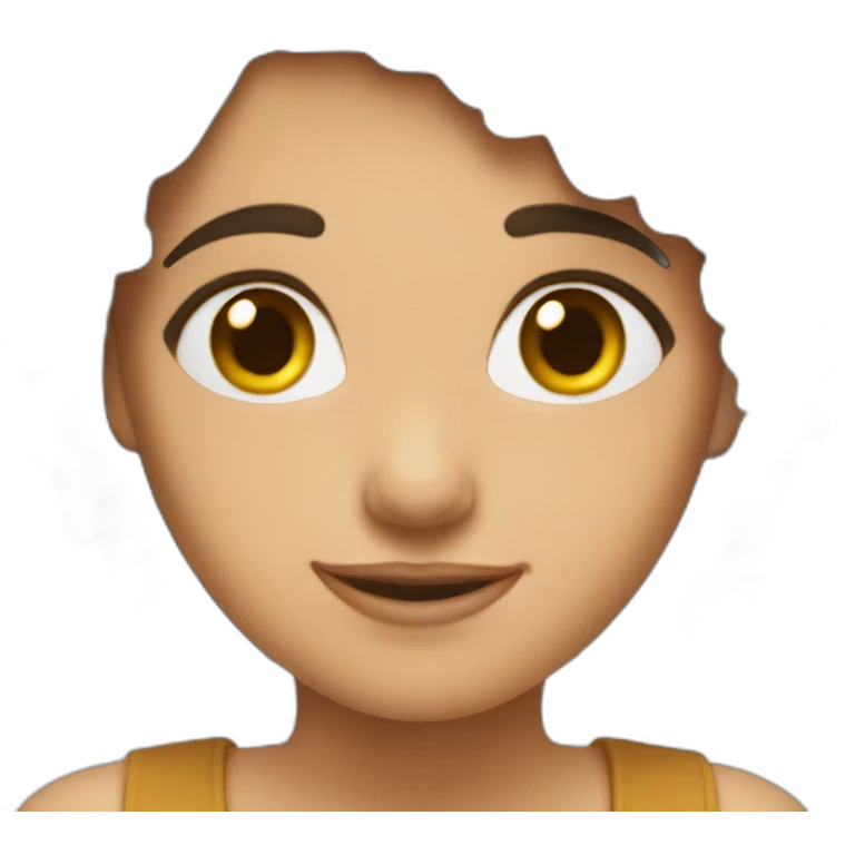 brunette happy emoji