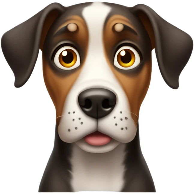 Dog with a shocked expression  emoji