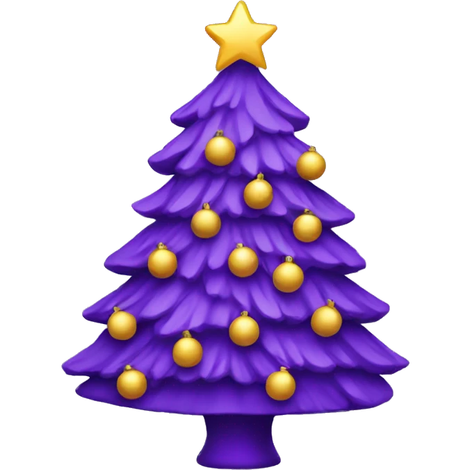 Purple Christmas tree emoji