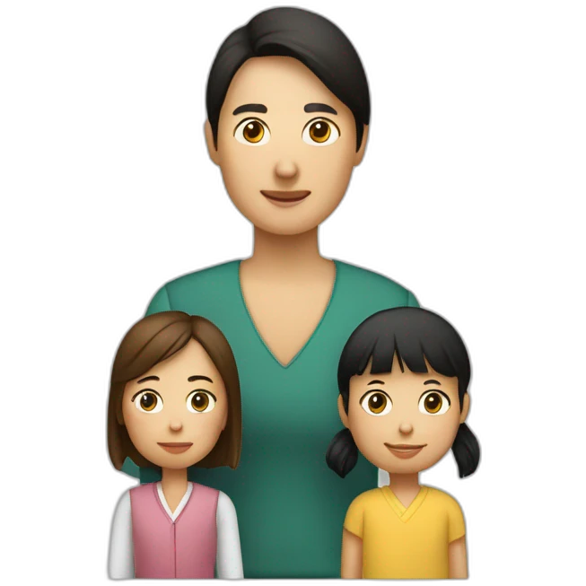 Russell craw, mujer china y niño emoji