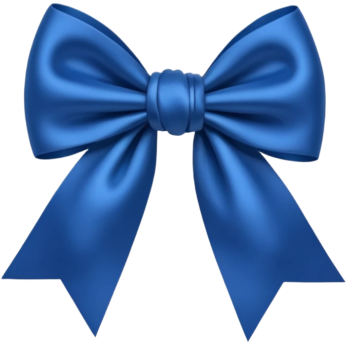 Laço azul escuro  emoji