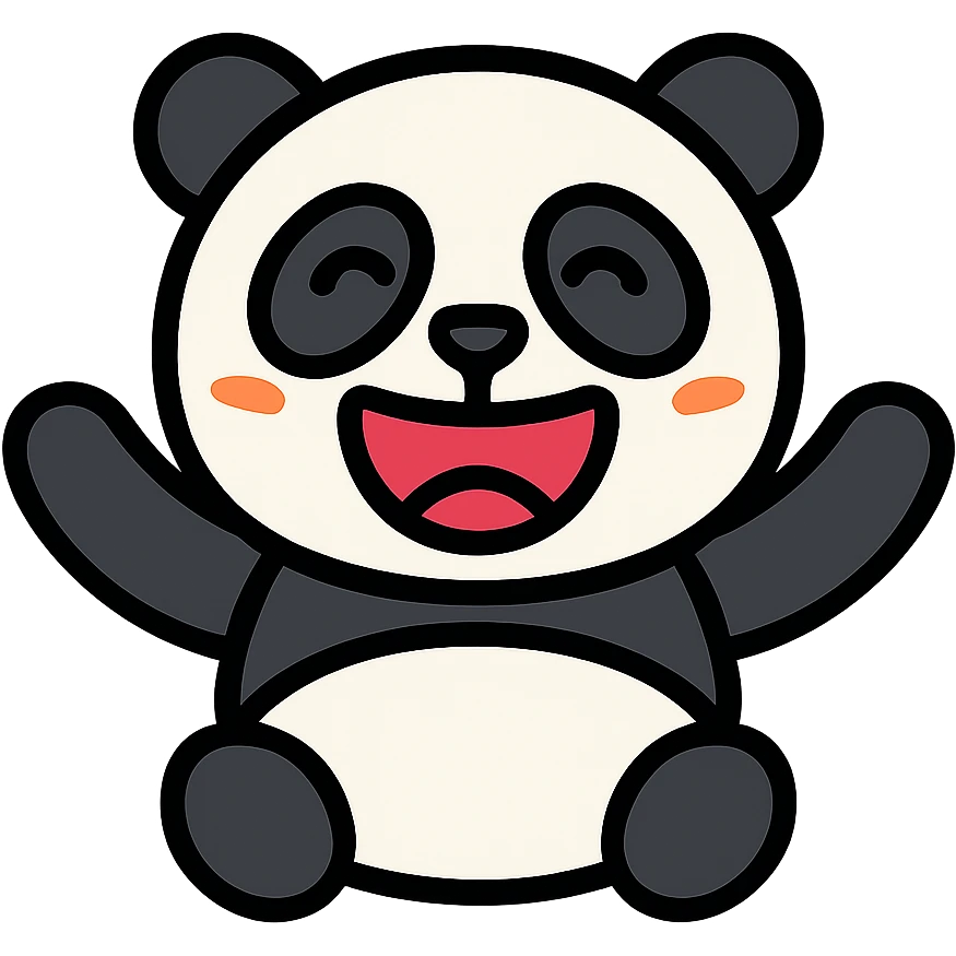 laughing panda emoji