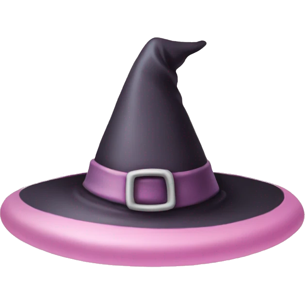 Pastel pink witch hat emoji