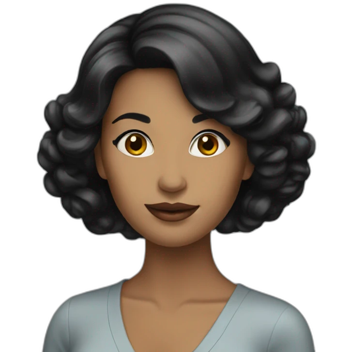 elegant-woman-black-hair emoji