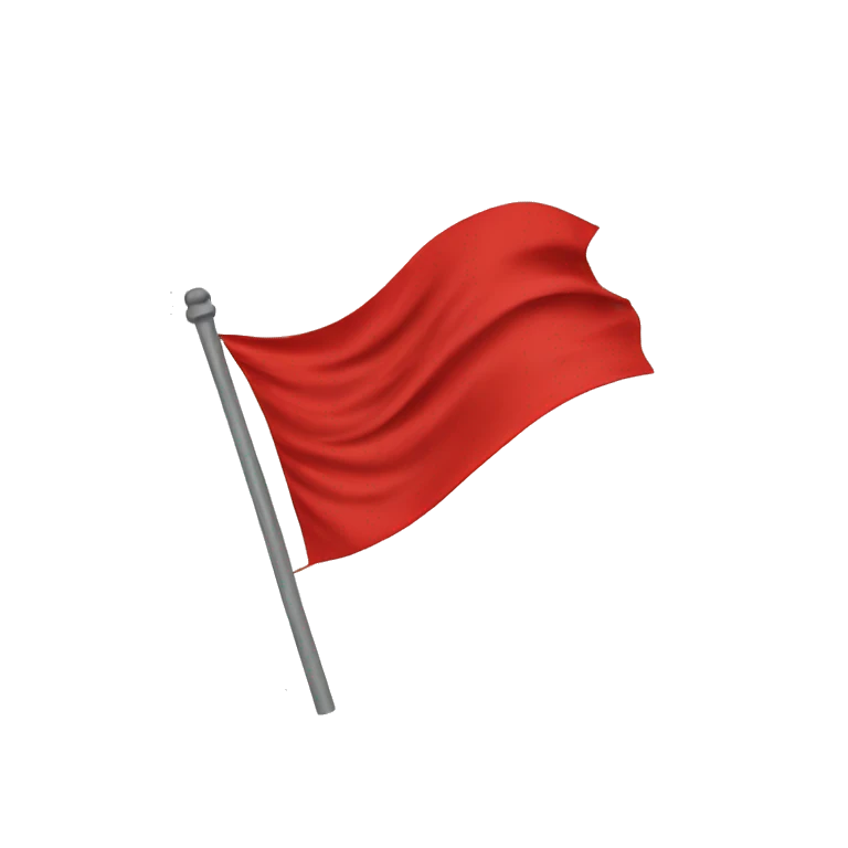 red flag In the wind emoji