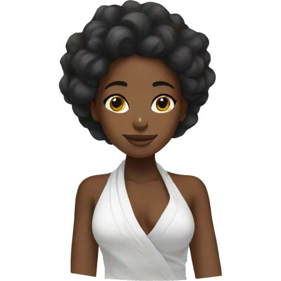 Black girl getting a spa emoji