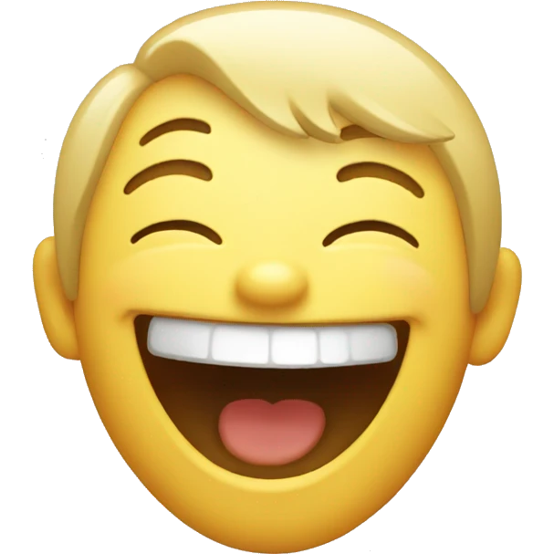 Laughing face emoji