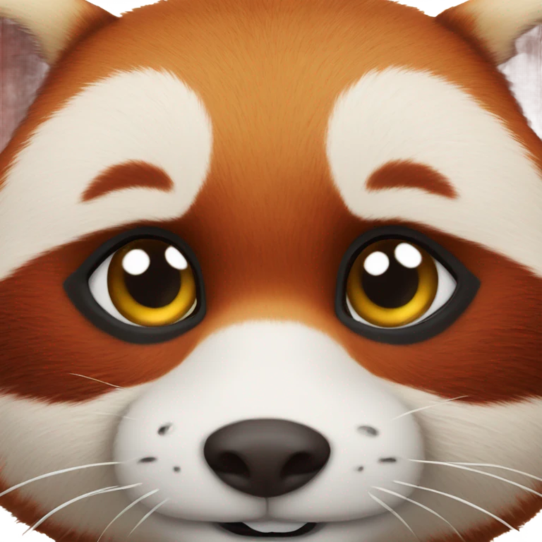 Red panda face emoji