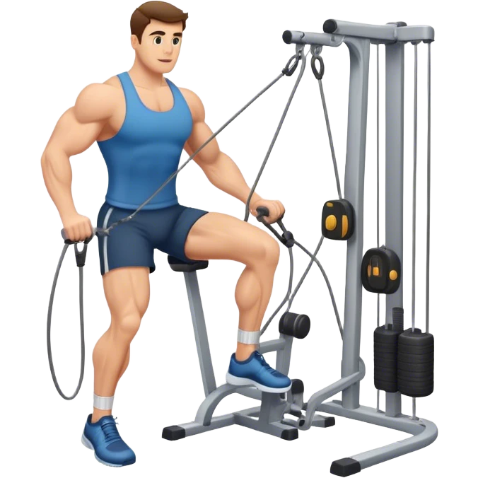 man cable-machine-leg-exercise emoji