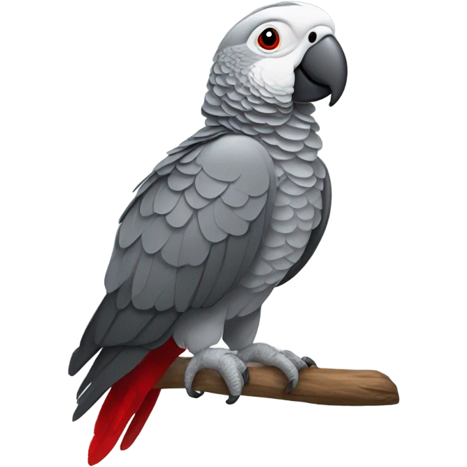 african grey bird emoji