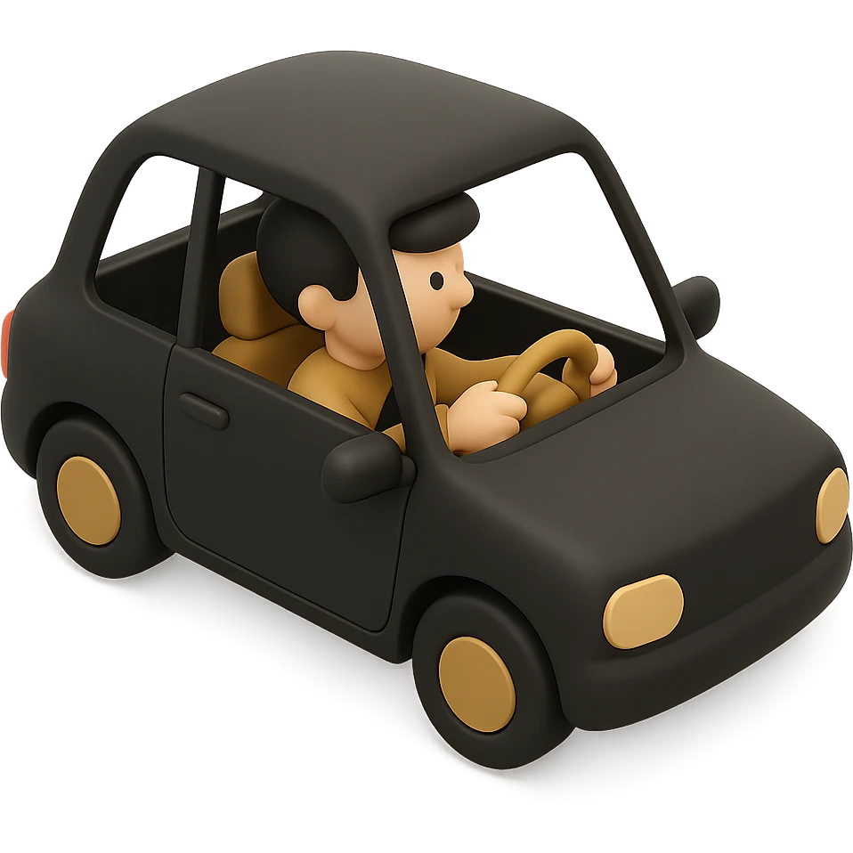 person driving a car emoji