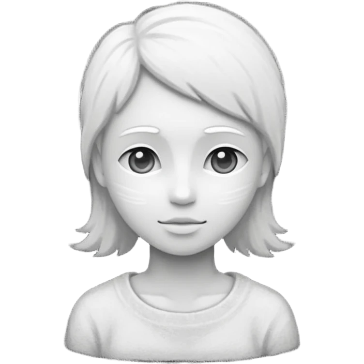 white chalk silhouette drawing emoji