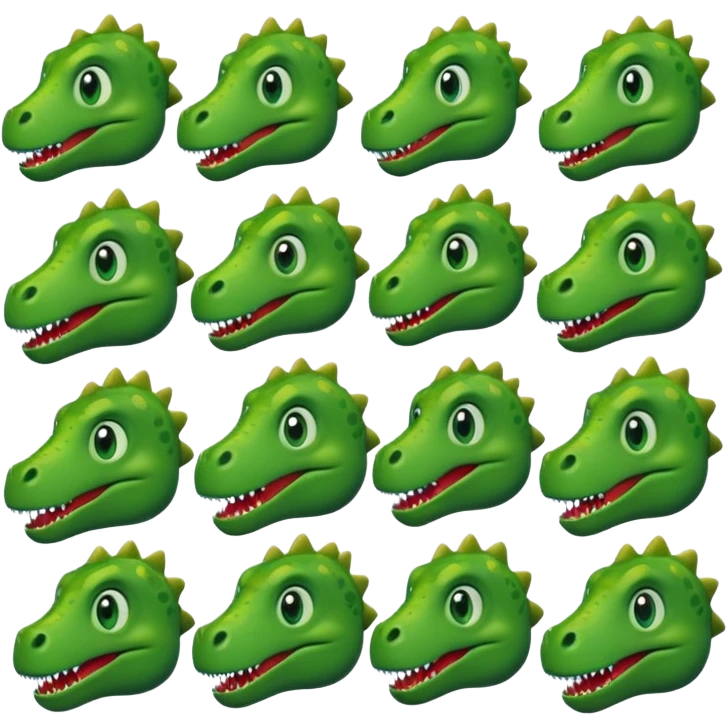 Every reaction of a dinosaur faced emoji emoji