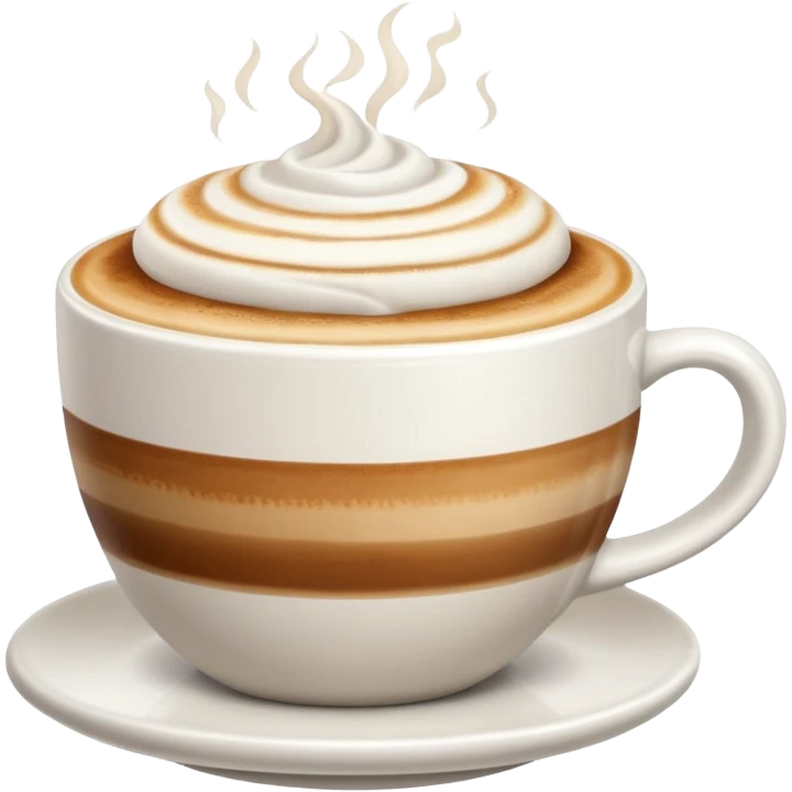 Cappuccino in giant white cup without a face on it emoji