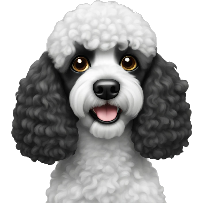 Black and white poodle  emoji