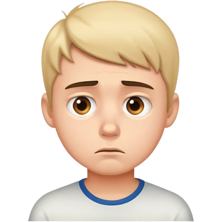 A disappointed boy emoji