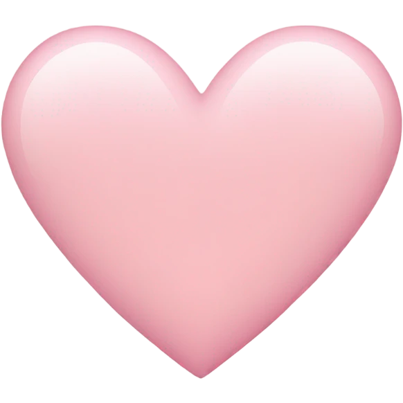 Very light pink heart with white background  emoji