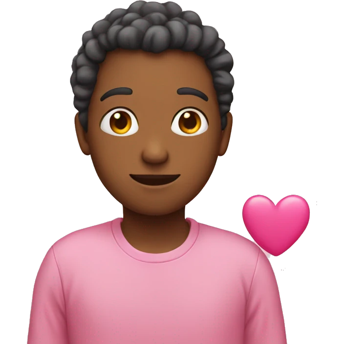 A pink heart  emoji