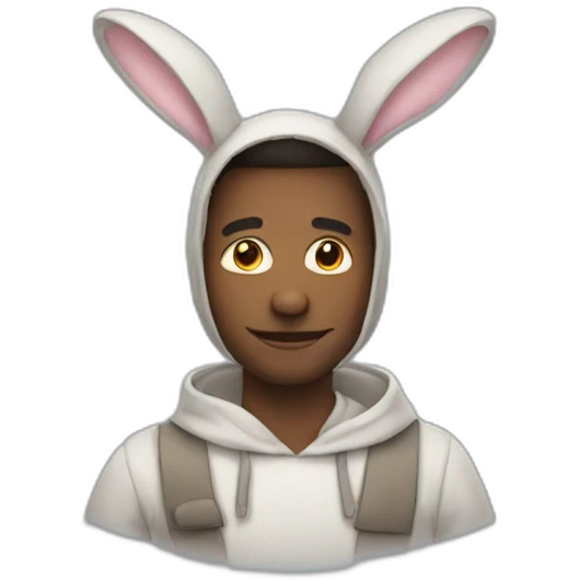a man in a rabbit costume emoji