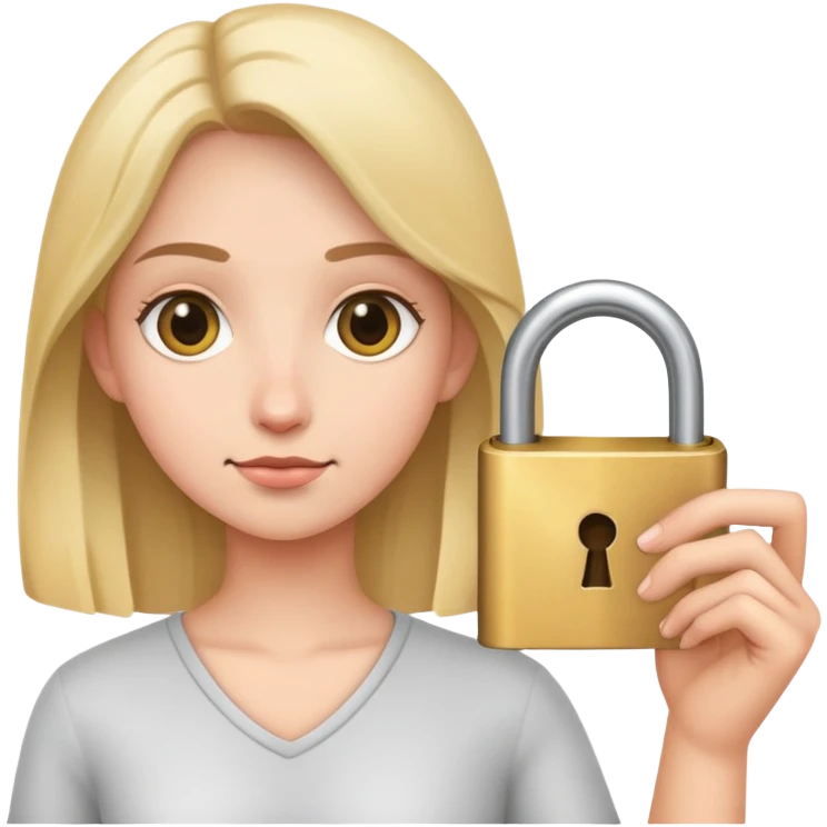 Me holding a lock emoji