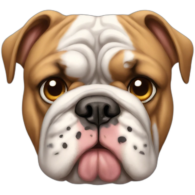 english bulldog sad face emoji