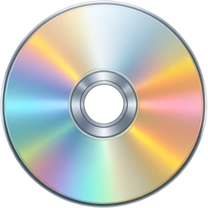 белый светящийся CD-диск, no background emoji