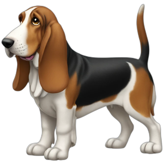 Dog basset hound full-body emoji