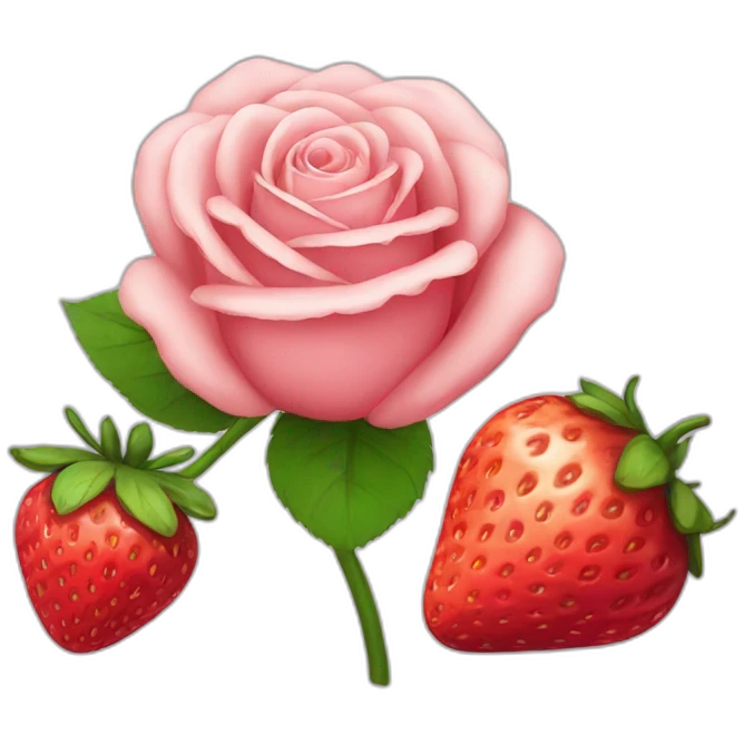 Rose with strawberry  emoji