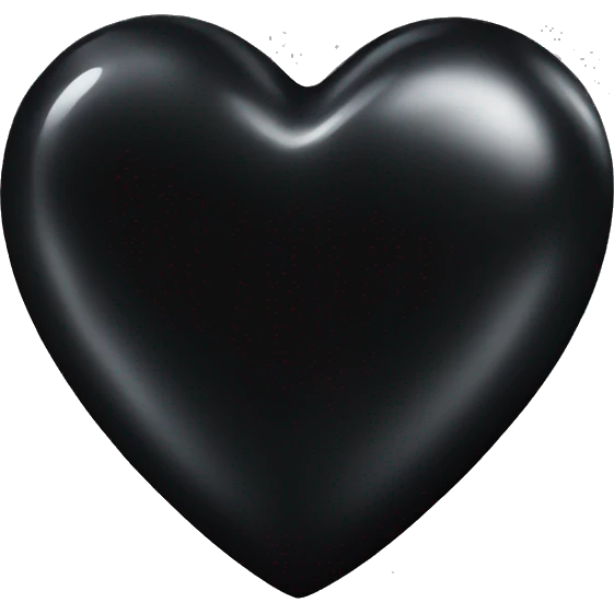 Black glossy heart  emoji