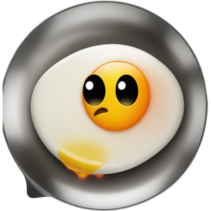 Burnt egg in pan emoji