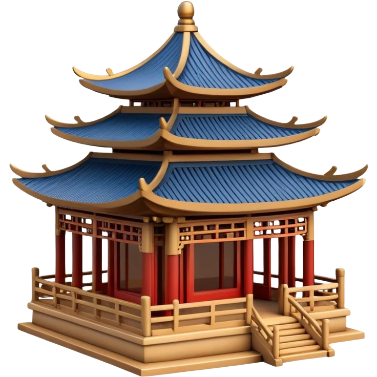 Miniature Chinese pavilion with elegant details emoji