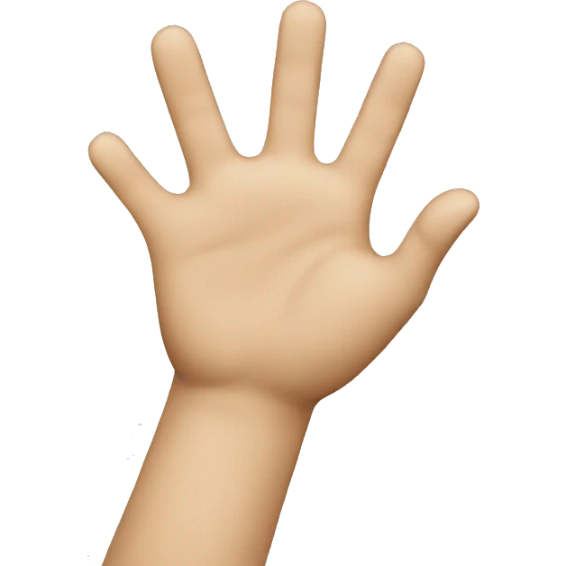 A hand that shakes an iPhone emoji