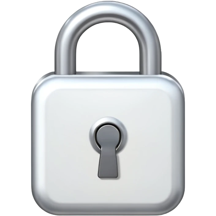 white lock emoji