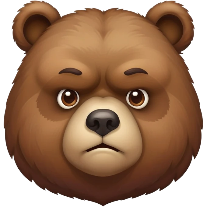 Злой толстый медведь  emoji
