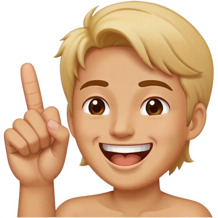 Middle finger luaghing emoji