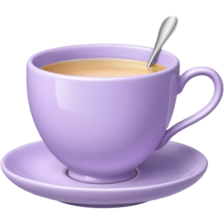 Pastel Lavender tea cup emoji