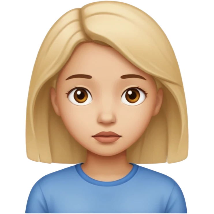Girl, Questioning face emoji
