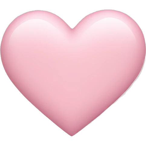 light pink heart shape emoji