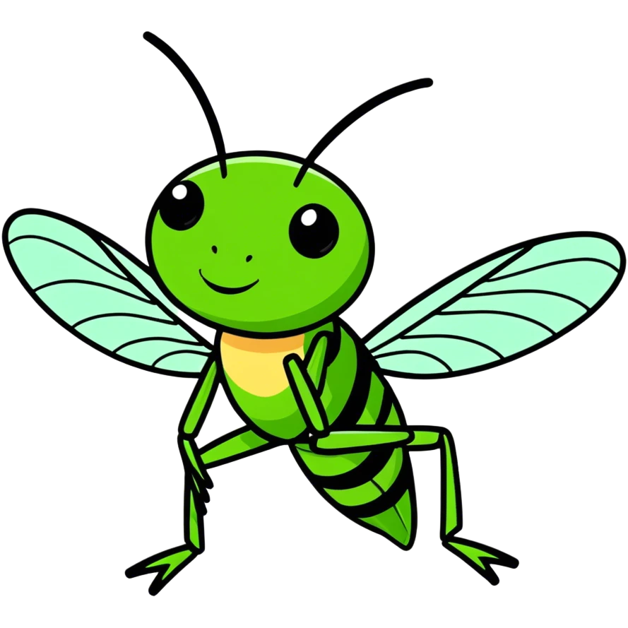 Cricket with wings emoji