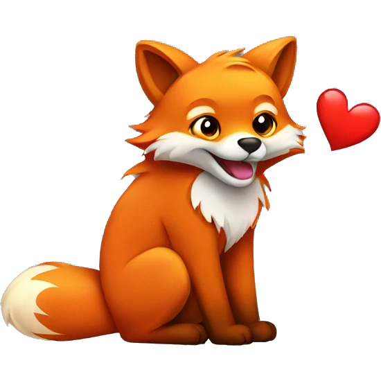 firefox in love emoji