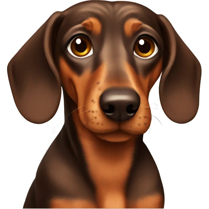Brown dachshund  emoji