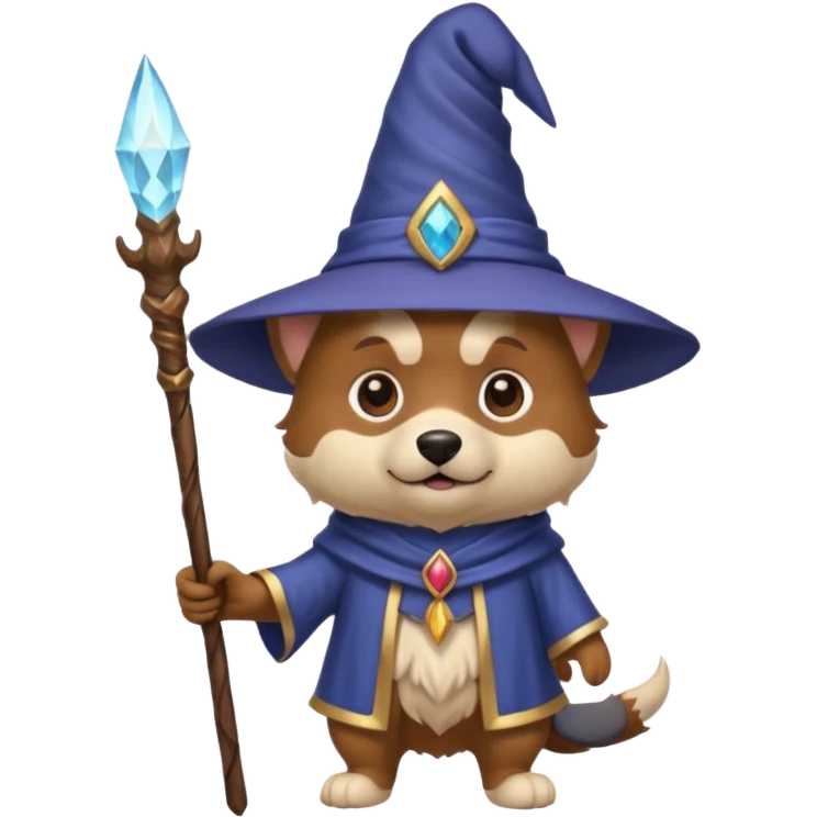 Dog wizard emoji