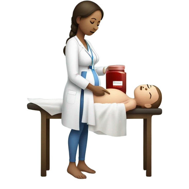 pregnant women with blood testing emoji