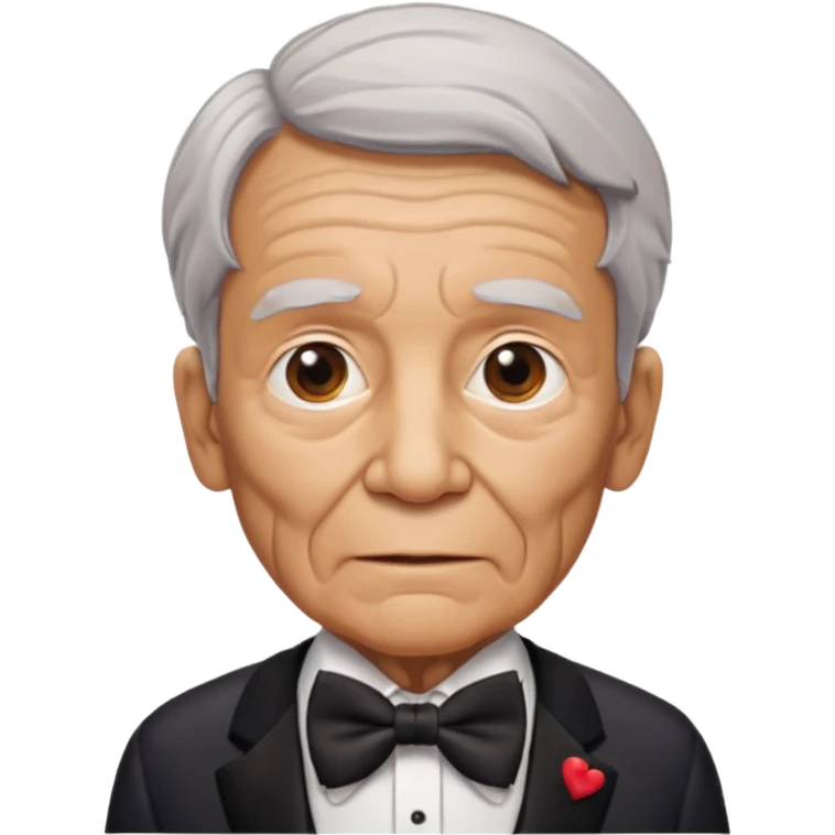 Prehistory elderly with bowtie emoji