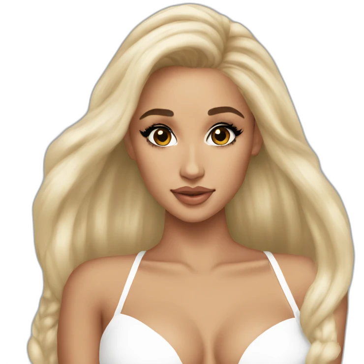 Ariana Grande blonde sexy emoji